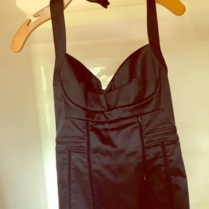 Bebe Satin Fitted Dress